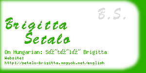 brigitta setalo business card